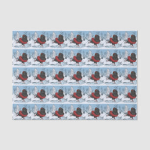 Iceskating Newfoundland Puppy Winter Wonderland Tissue Paper