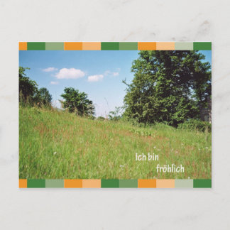 Ich bin froehlich postcard