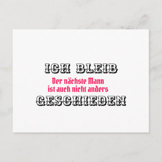 Ich bleib geschieden postcard