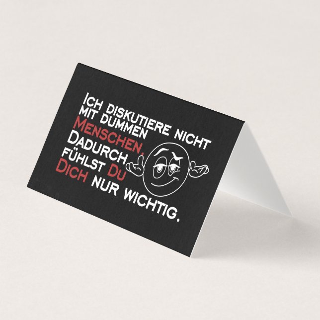 Ich diskutiere nicht mit dummen Menschen (Front)