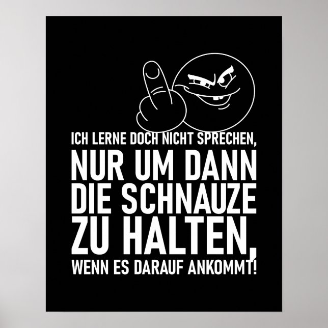 ICH LERNE DOCH NICHT SPRECHEN POSTER (Front)