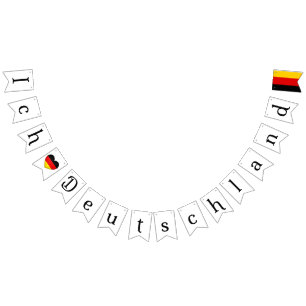 "Ich Liebe Deutschland" I Heart Germany  Bunting