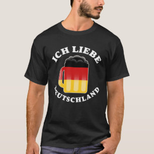 Ich Liebe Deutschland I Love Germany Flag Colours T-Shirt