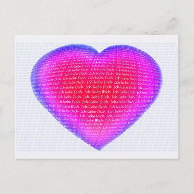 Ich liebe Dich Postcard (Front)