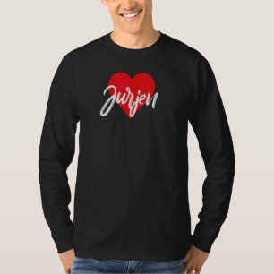 Ich Liebe Jurjen Vorname  Liebe Herz T-Shirt