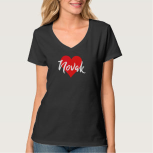 Ich Liebe Novak Vorname Liebe Herz T-Shirt