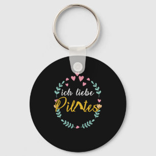 Ich Liebe Pilates Relaxation Muscle Exercise Gift Key Ring