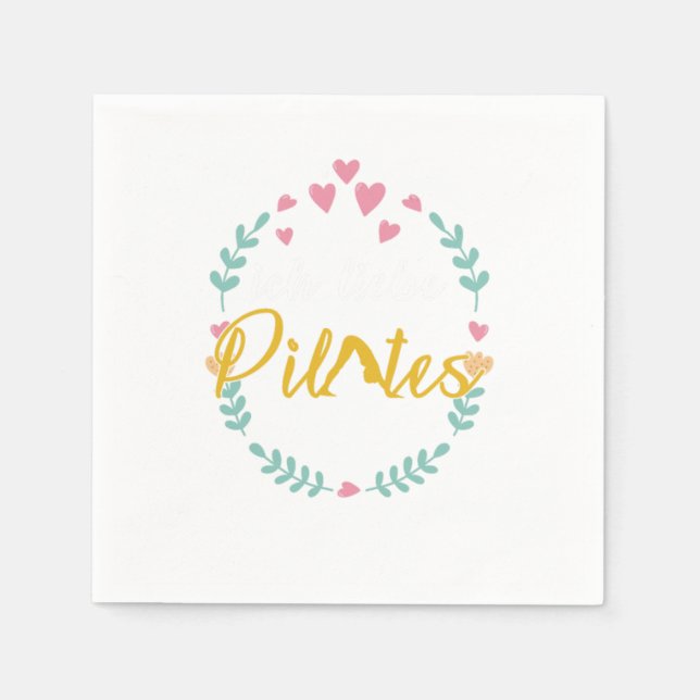 Ich Liebe Pilates Relaxation Muscle Exercise Gift Napkin (Front)