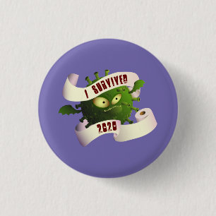Ich überlebte 2020 3 cm round badge
