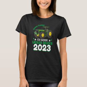 Ich werde große Bruder 2023 Tractor Digger Baby An T-Shirt