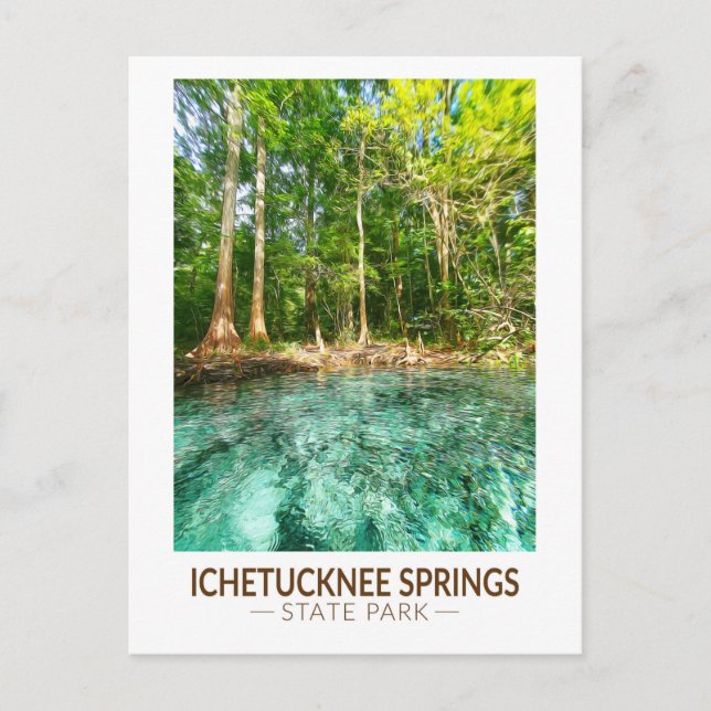 Ichetucknee Springs State Park Florida Watercolor Postcard (Front)