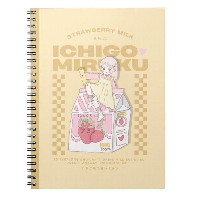 🍓✨Ichigo milk ✨🍓 Notebook (Front)