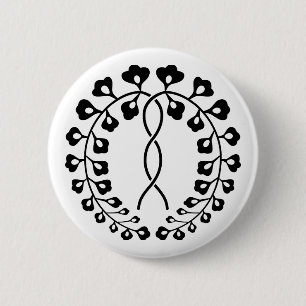 Ichijo wisteria 6 cm round badge