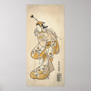 Ichikawa Monnosuke as a Sarumawashi Monkey ukiyo-e Poster