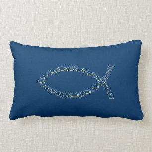 Ichthus - Christian Fish Symbol Pillow