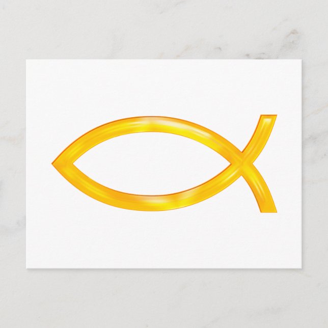 Ichthus - Christian Fish Symbol Postcard (Front)