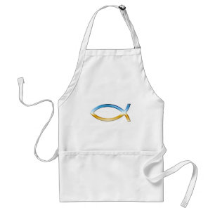 Ichthus - Christian Fish Symbol  Sky & Ground Standard Apron