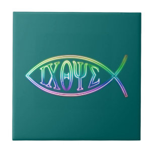 Ichthus - Christian Fish Symbol  - Tile