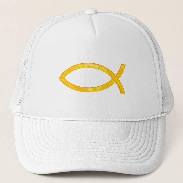 Ichthus - Christian Fish Symbol Trucker Hat (Front)