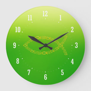 Ichthus - Christian Fish Symbol Wall Clock