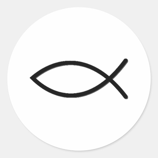 Ichthus Fish Symbol Classic Round Sticker (Front)