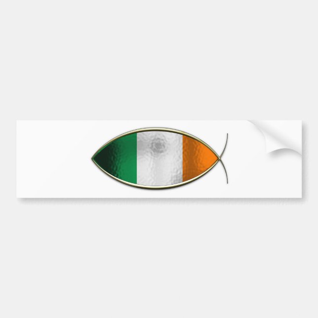 Ichthus - Irish Flag Bumper Sticker (Front)