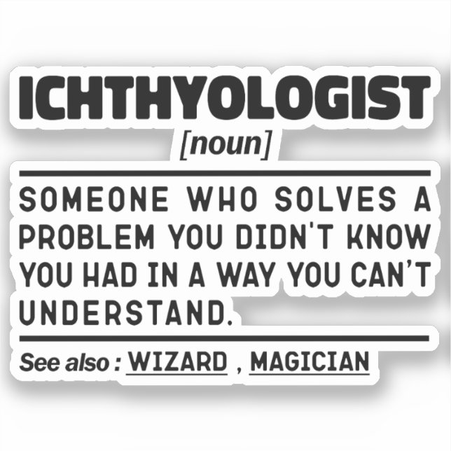 Ichthyologist Noun Science Lover Student Graduate (Front)