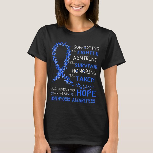 Ichthyosis Warrior Supporting Fighter T-Shirt (Front)