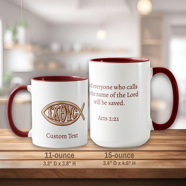 Ichthys Christian Symbol Mug (Creator Uploaded)