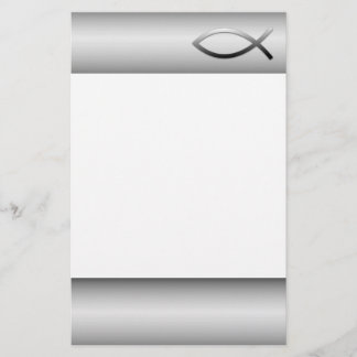 Ichthys Jesus Fish Christian Symbol Stationery