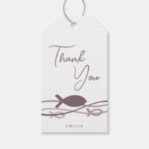 Ichthys Waves First Communion Purple Thank You