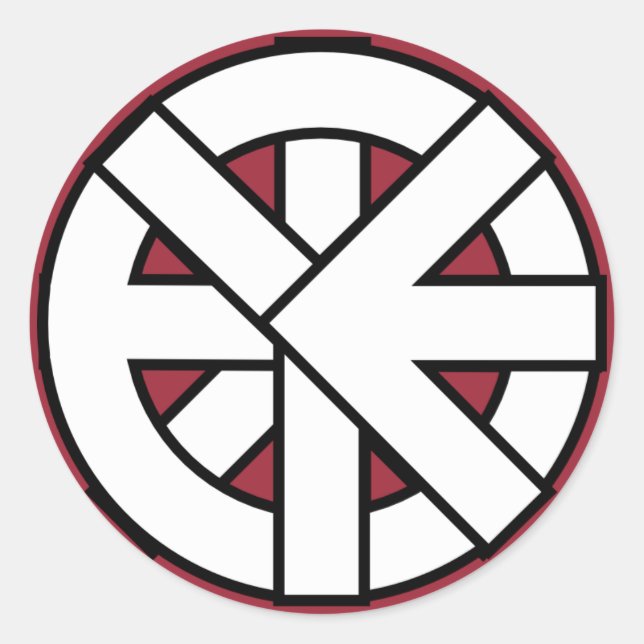 Ichthys Wheel Symbol Classic Round Sticker (Front)