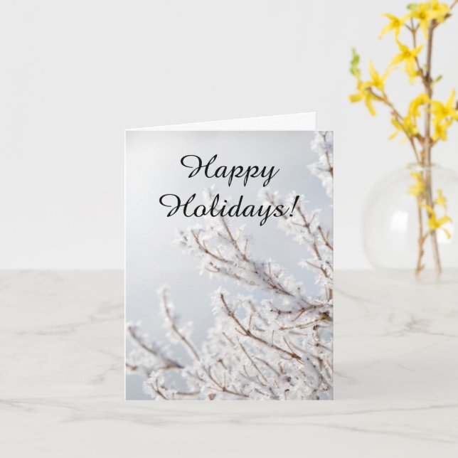 Icicle Holiday Collection Card (Yellow Flower)