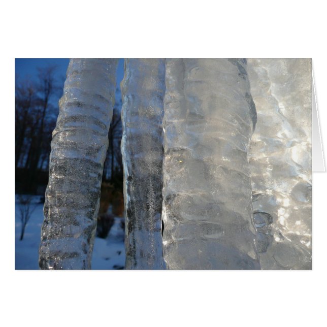 Icicles Abstract Blue Winter Photography (Front Horizontal)