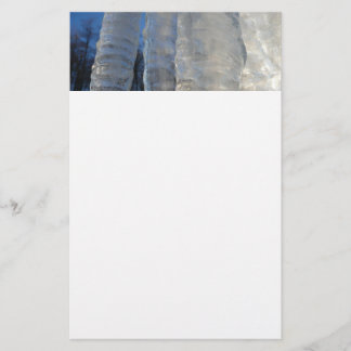 Icicles Abstract Blue Winter Photography Stationery