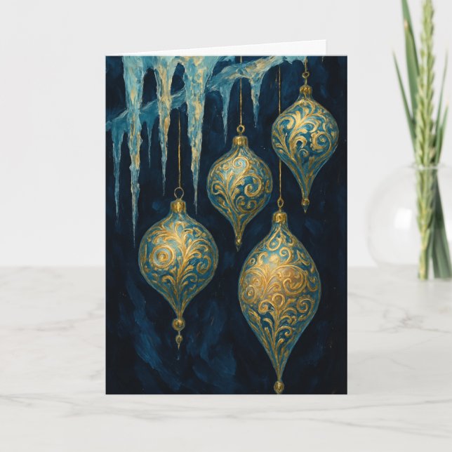 Icicles and Ornaments Card (Front)