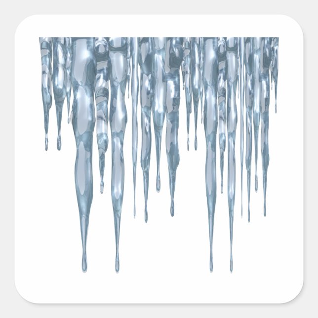 Icicles Square Sticker (Front)