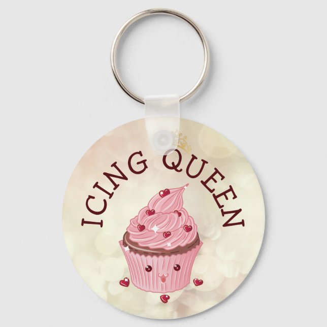 Icing Queen Cupcake Key Ring (Front)