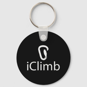 Iclimb Fun Rock Climbing Cute Climber Humor Key Ring