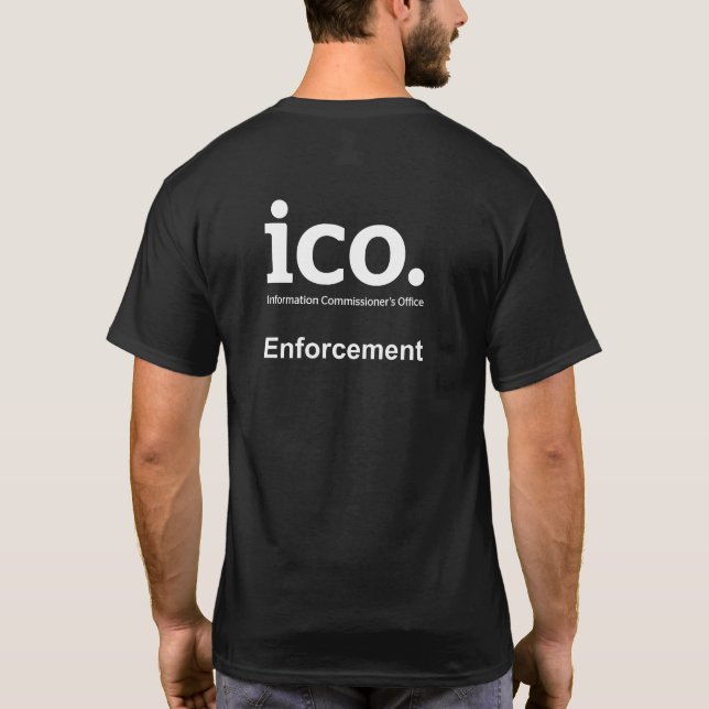 ICO Information Commissioner Enforcement Parody T-Shirt (Back)