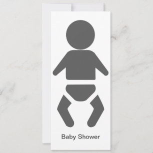 Icon Baby Grey Invitation