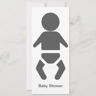 Icon Baby Grey Invitation