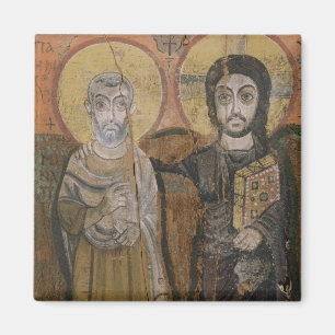 Icon depicting Abbott Mena with Christ Magnet