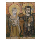Icon depicting Abbott Mena with Christ