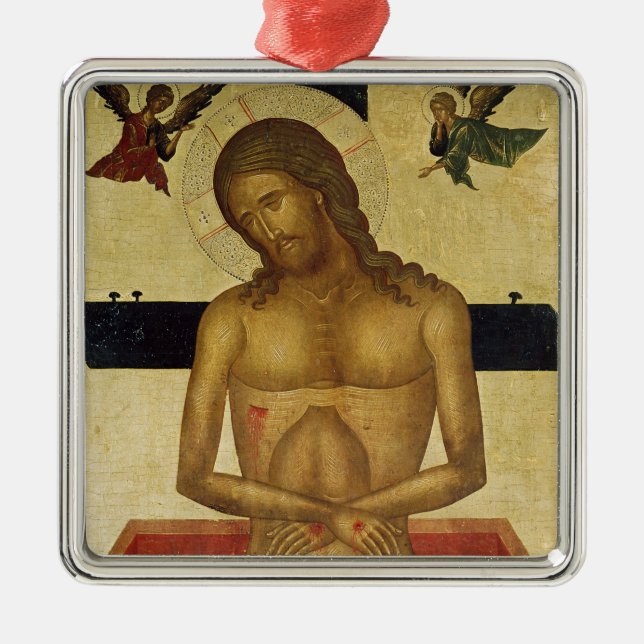 Icon depicting Christ in the tomb Metal Tree Decoration (Front)