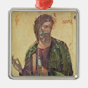 Icon depicting St. Andrew Metal Tree Decoration