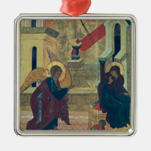 Icon depicting the Annunciation Metal Tree Decoration