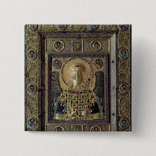 Icon depicting the Archangel Michael 15 Cm Square Badge