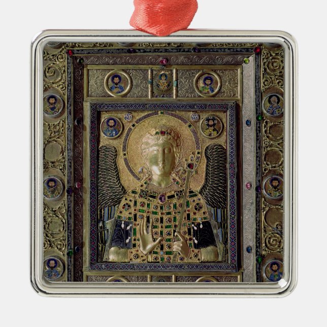 Icon depicting the Archangel Michael Metal Tree Decoration (Front)