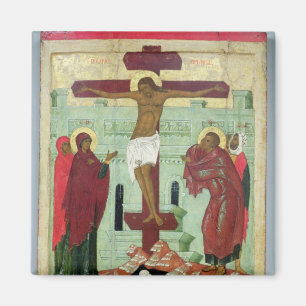 Icon depicting the Crucifixion with the Virgin Magnet